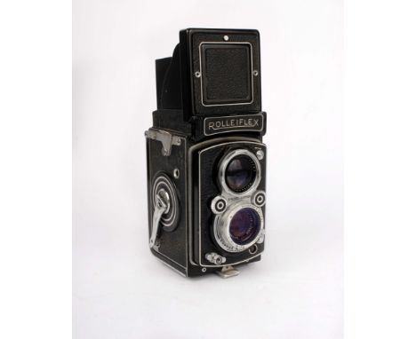 A Rolleiflex double lens box reflex camera