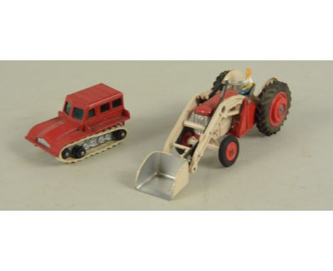 A Corgi Toys Massey Ferguson tractor 65 and Matchbox No.35, both unboxed in playworn but otherwise good condition