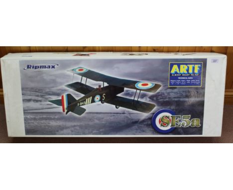 A boxed 'Ripmax Ltd' SE5a model aircraft, contents appear complete
