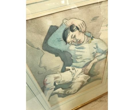 Albert Wainwright, W/C Portrait of Copeland Spose's Son and an Oil (2)