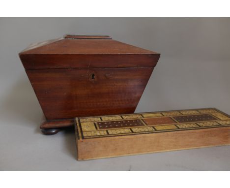 Mahogany Sarcophagus Caddy & Cribbage Compendium
