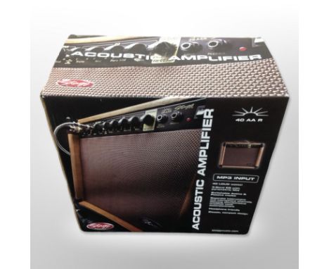 A Stagg acoustic amplifier, in box.