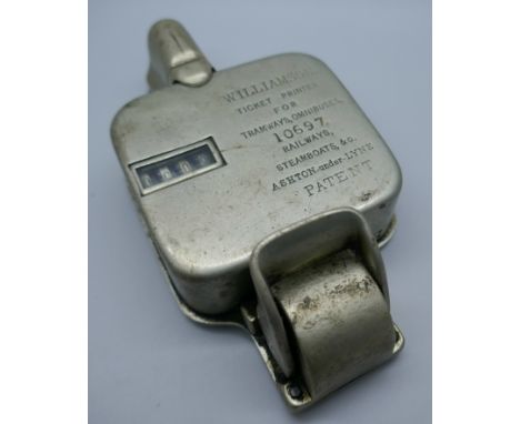 A Williamson ticket printer, model 10697