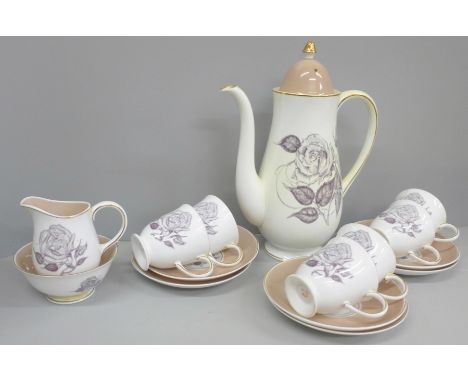 A Susie Cooper Sepia Rose 913 coffee service **PLEASE NOTE THIS LOT IS NOT ELIGIBLE FOR IN-HOUSE POSTING AND PACKING** 