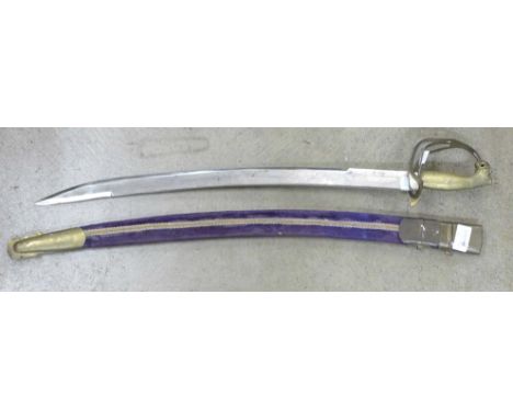 An Indian sword with scabbard 