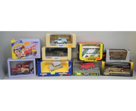 A Corgi 30th Anniversary of Goldfinger Aston Martin DB5, boxed, other boxed die-cast model vehicles including Chipperfields C
