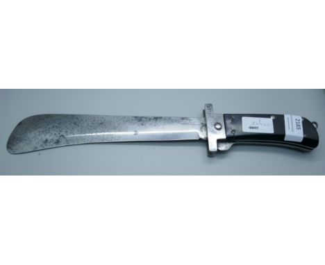 A folding knife with broad arrow mark, also marked 'H.S. Bisby &amp; Co. Ld., Sheffield. 1945.', 39cm open