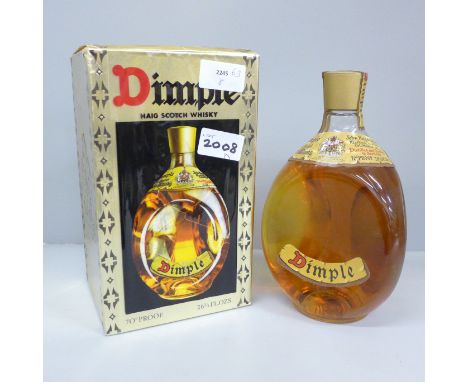 A bottle of Haig Dimple Scotch Whisky, boxed