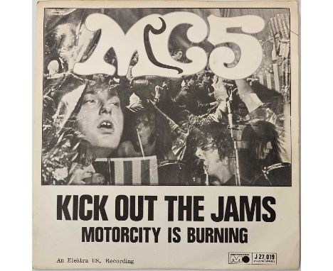 MC5 - KICK OUT THE JAMS/ MOTOR CITY IS BURNING 7" (SWEDISH ORIGINAL - METRONOME - J 27.019). A rare to see, original Swedish 