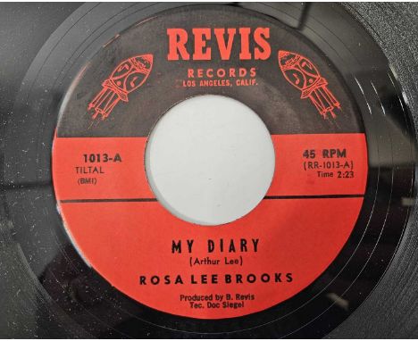 ROSA LEE BROOKS - MY DIARY/ UTEE 7" (US ORIGINAL - ARTHUR LEE WRITTEN/ JIMI HENDRIX GUITAR - REVIS 1013). A rare origjnal US 