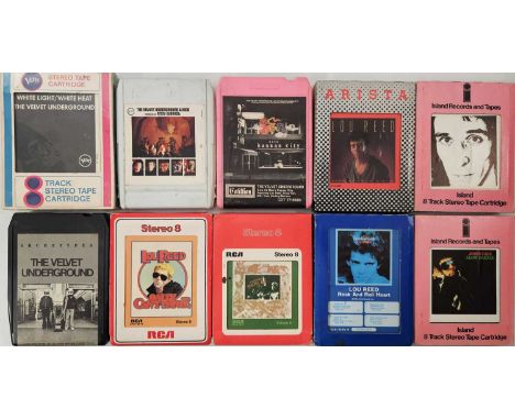 LOU REED, JOHN CALE, AND VELVET UNDERGROUND 8-TRACK COLLECTION - a collection of 4 Lou Reed 8-tracks, 4 Velvet Underground an