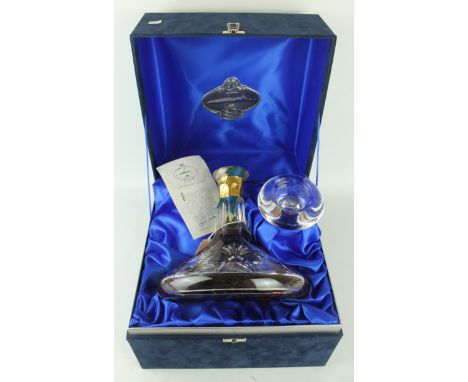 1 bottle Hand Blown Glencairn Cut Glass Decanter Auchentoshan 12 yo Malt Whisky in presentation box with Certificate of Authe