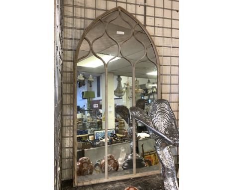METAL ARCH GARDEN MIRROR 125CMS (H) X 65CMS (W) APPROX