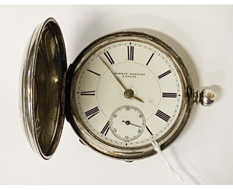 MORRIS WARTSKI SILVER POCKET WATCH - NEEDS REPAIR