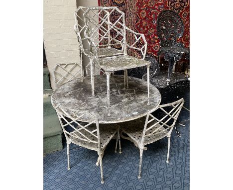 METAL GARDEN TABLE &amp; 6 CHAIRS