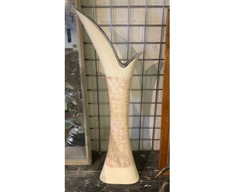 MODERN VASE IN THE SHAPE OF A TUSK 74CMS (H) APPROX 