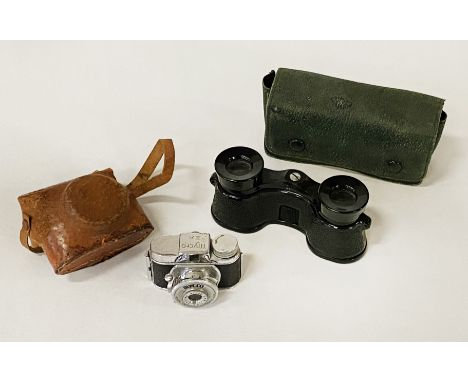 MYCRO VINTAGE CAMERA WITH A PAIR OF OPERA GLASSES
