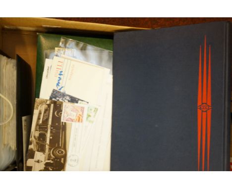 A Box containing a number of stamps contained in stamp albums, stockbooks, first day cover stock books etc.