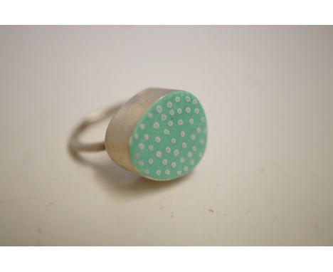 Silver & enamel Clare Allain ring 