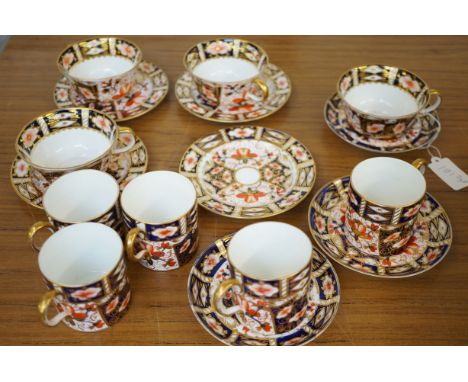 Collection of Royal crown derby cups & saucers 