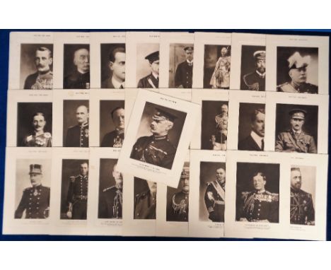 Daily Mail War Album Portrait Cards, 25 sepia cards (approx. size 8 x 6") all different to include The Rt Hon Winston Churchi