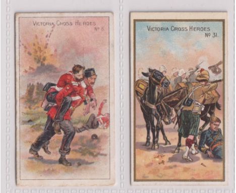 Cigarette cards, Taddy, Victoria Cross Heroes, two type cards, no 5 &amp; no 31 (both with slight marks &amp; light staining 