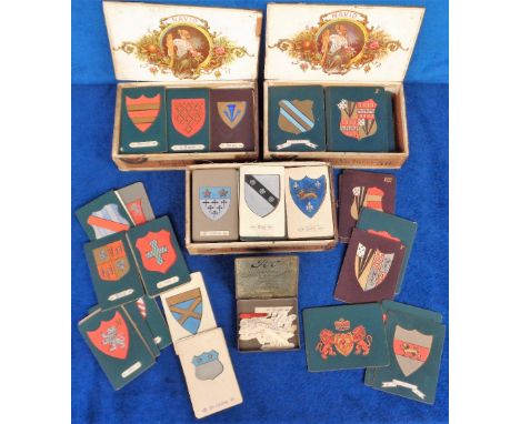 Heraldry, book 'The History of Heraldry' published 1830 together with 350+ 19thC playing card sized cards with a hand painted