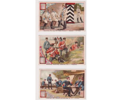 Trade cards, Liebig, German Army Uniforms IV, ref S194, German edition (set, 6 cards) (gd/vg) (6)