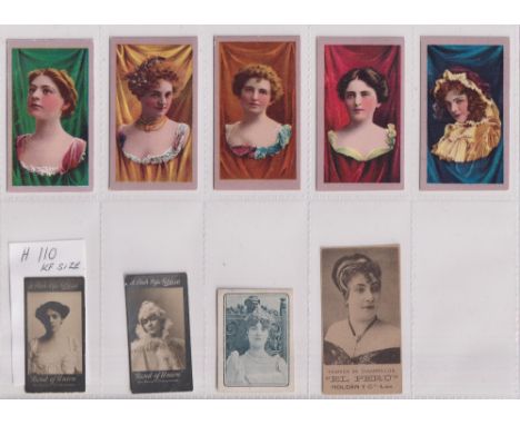 Cigarette cards, mostly USA &amp; UK, selection of 40+ cards, mostly Beauties inc. ATC Toast Series (Mogul) (25 cards), Beaut