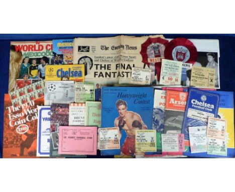 Sport, mixed selection of items, 1940's onwards, Boxing programmes (6, three with centre pages missing) inc. Freddie Mills v 