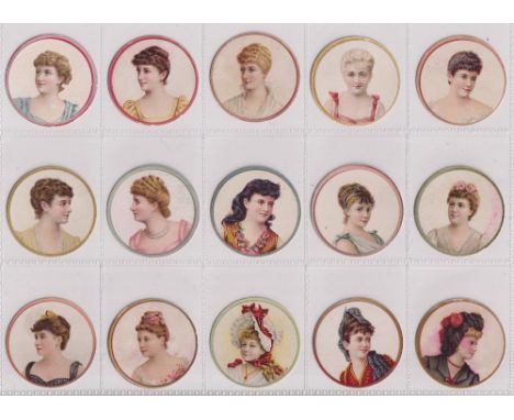 Cigarette cards, USA, Kinney, Novelties (Circular, thin card) 'K' size (15/50) (gd)