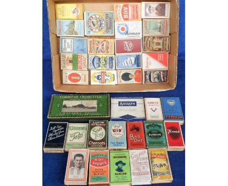 Cigarette packets, a collection of 34 packets, all with slides, various manufacturers &amp; brands inc. R. &amp; E. Boyd, Llo