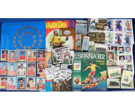 Cigarette &amp; trade cards, a quantity of cards, mostly football related inc. Esso 1970 World Cup Coin set on special card, 