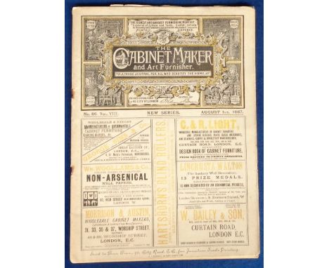 Ephemera, 'The Cabinet Maker And Art Furnisher, A Trade Journal For All Who Beautify The Home', August 1st 1887 No. 86, Vol V