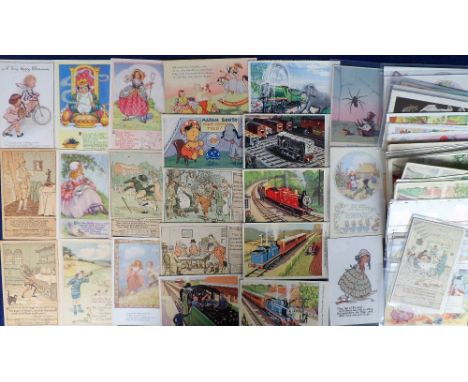 Postcards, a selection of approx. 85 cards, mainly illustrated cards of teddies, Thomas the Tank Engine, golly, black humour,