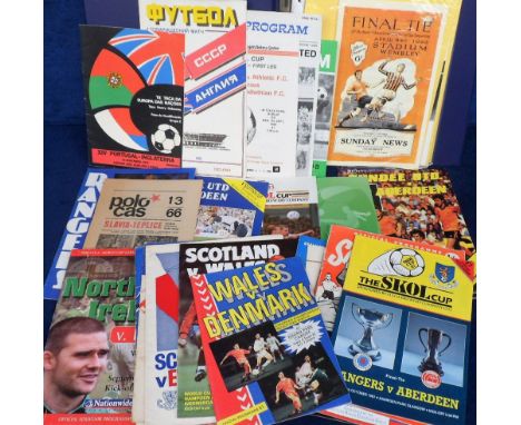 Football programmes, a collection of approx. 50 Big Match Programmes 1960's onwards inc. Internationals, Cup Finals, Semi-Fin