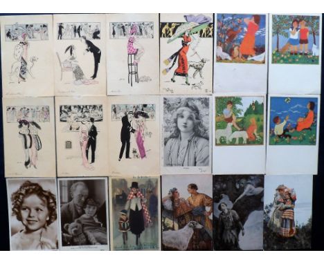 Postcards, a good mixed subject collection of approx. 67 cards inc. glamour, artists inc. Solomko (12) (Museum Style Art Deco