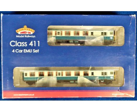 Model Railway, another Bachmann boxed Class 411 4 car EMU Set, BR blue and grey, scale 1:76/00 (boxed gd)