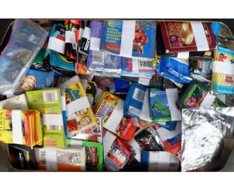 Trade wrappers, a large accumulation (100s in duplication) of sticker &amp; card wrappers, many different issuers &amp; serie