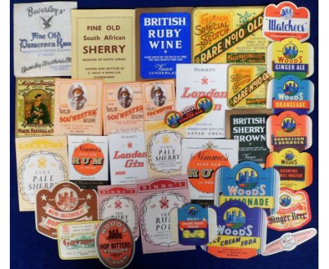 Brewery/Bottlers/Spirits &amp; Soft Drink labels, a mixed selection from Nimmo, Magee Marshall, Vauz plus one (poor) from Bev