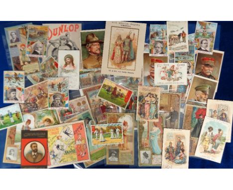 Continental Advertising Cards, approx. 40 mainly chromo cards many featuring historic celebrities (Mungo Park, H.M. Stanley, 