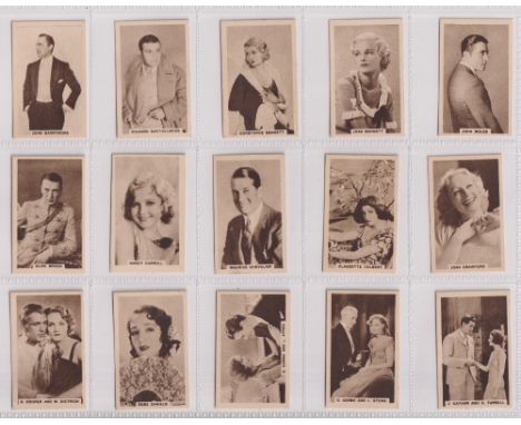 Trade cards, Caley's Chocolates, Film Stars, 'K' size (set, 24 cards) including Laurel &amp; Hardy (gd)  