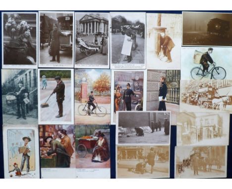 Postcards, a good mixed selection of 20 London Life cards inc. RPs of Flower seller Rotary no. 10513-12, City Police Constabl