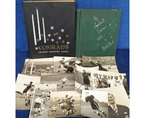 Football memorabilia, Doug Flack, Fulham, a selection of items relating to the career of Doug Flack, Fulham goalkeeper, 1940'