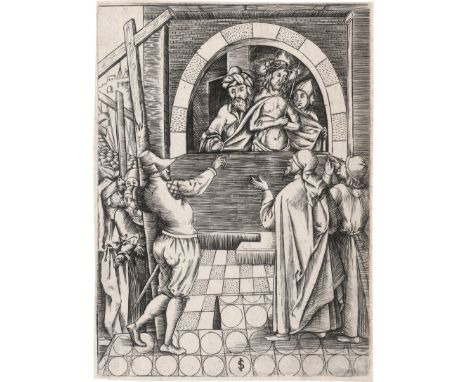 Meister IS -- Die Schaustellung. Kupferstich nach Albrecht Dürer. 14,5 x 10,6 cm. Lehrs VI (Meister AG), S. 102. Wz. Stadttor