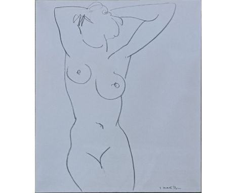 Henri Mattisse (French, 1859-1954), Nude Study, lithograph on paper, signed lower right in the plate, H.38cm W.28cm