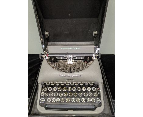 A Remington Rand No.5 De Luxe Hebrew typewriter, with original case, 1950s, EB132880