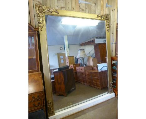 Rococo gilded mantle mirror - 5.8ft x 6.8ft