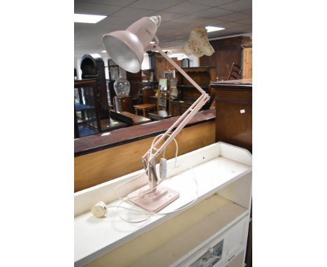A vintage angle poise lamp, Herbert Terry , later painted