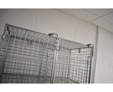 A vintage cage style locker , approx dimensions 200 x 60 x 30cm